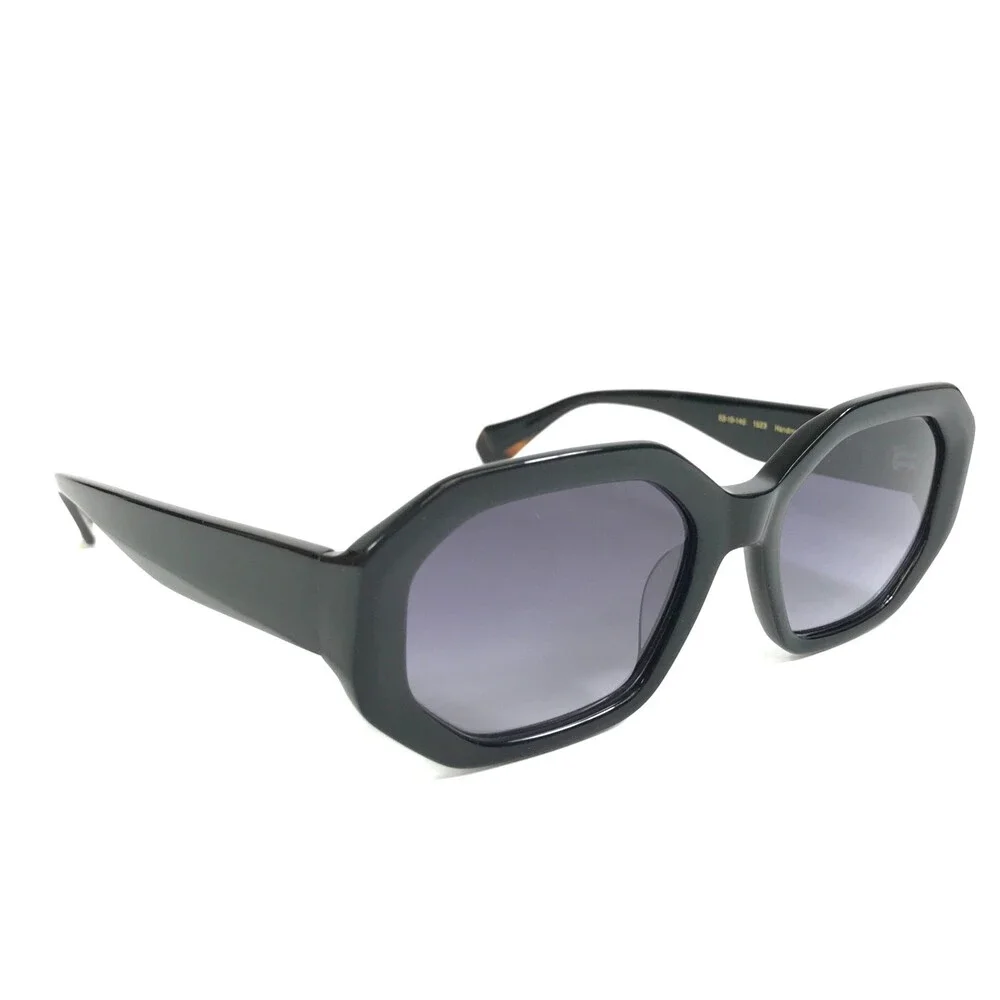 Gigi Studios Sunglasses CITRUS 6944/1 Black Geometric Frames with Gray Lenses